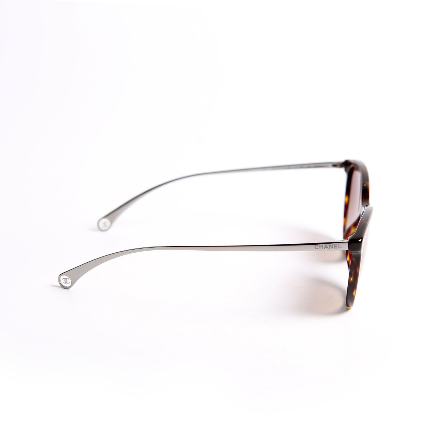 5459-A Butterfly Acetate Metal Sunglasses Brown