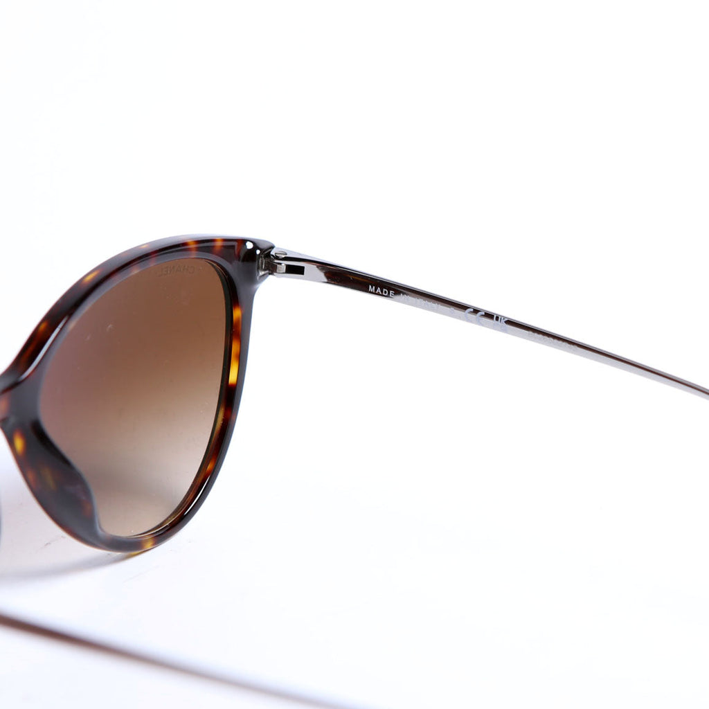 5459-A Butterfly Acetate Metal Sunglasses Brown