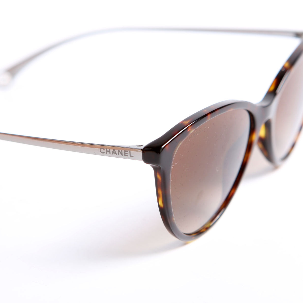 5459-A Butterfly Acetate Metal Sunglasses Brown