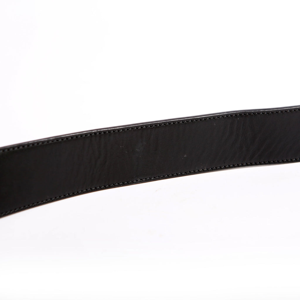 Gucci 659416 GG Marmont Reversible Supreme/Leather Belt Size 75/30 Black