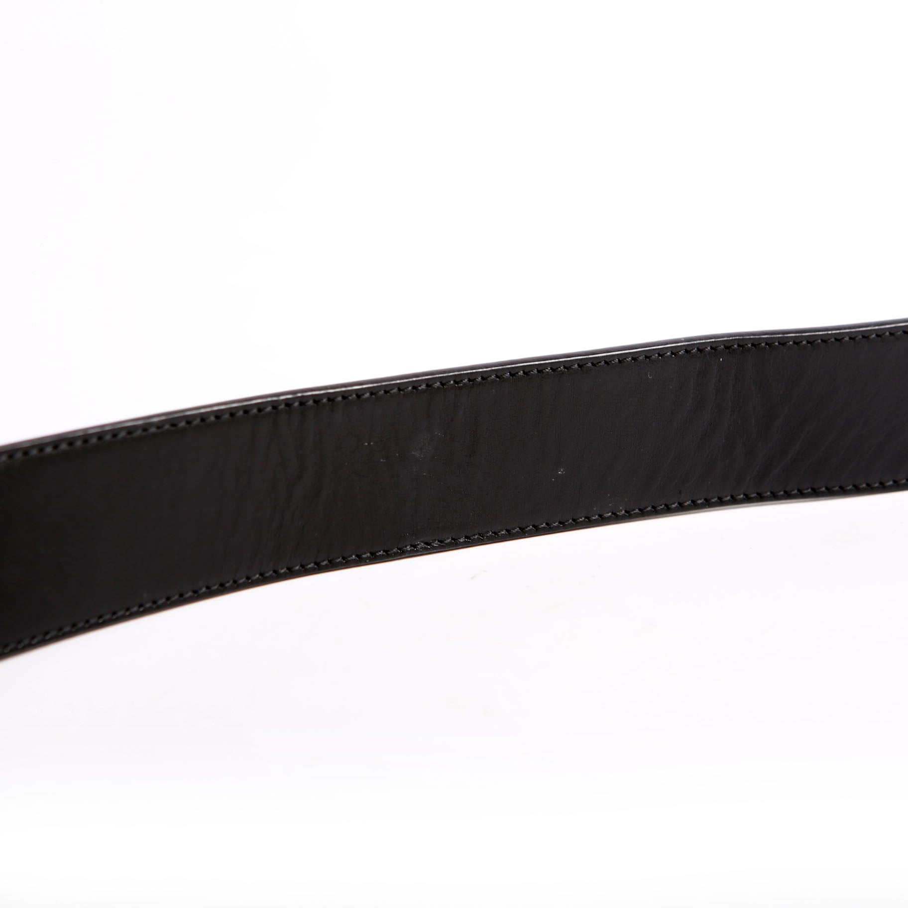 Gucci 659416 GG Marmont Reversible Supreme/Leather Belt Size 75/30 Black