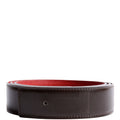 32MM Reversible Leather Strap Only Belt Size 100 Black/Red