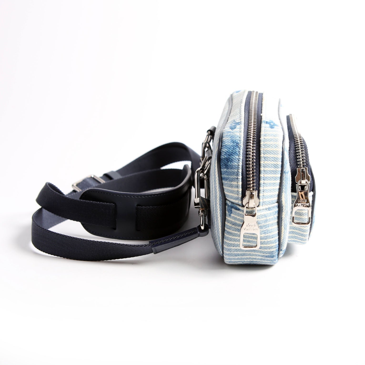 Outdoor Pouch Monogram Watercolor Hickory Denim