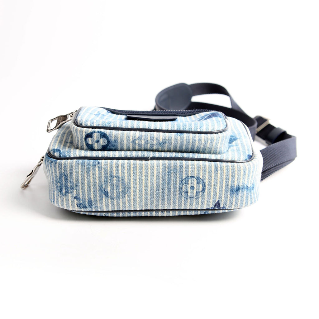 Outdoor Pouch Monogram Watercolor Hickory Denim