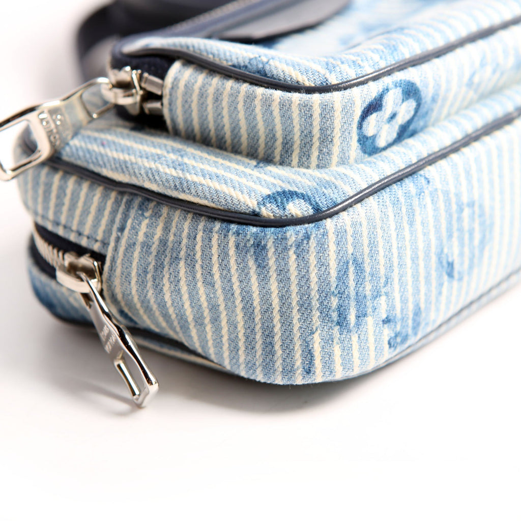 Outdoor Pouch Monogram Watercolor Hickory Denim
