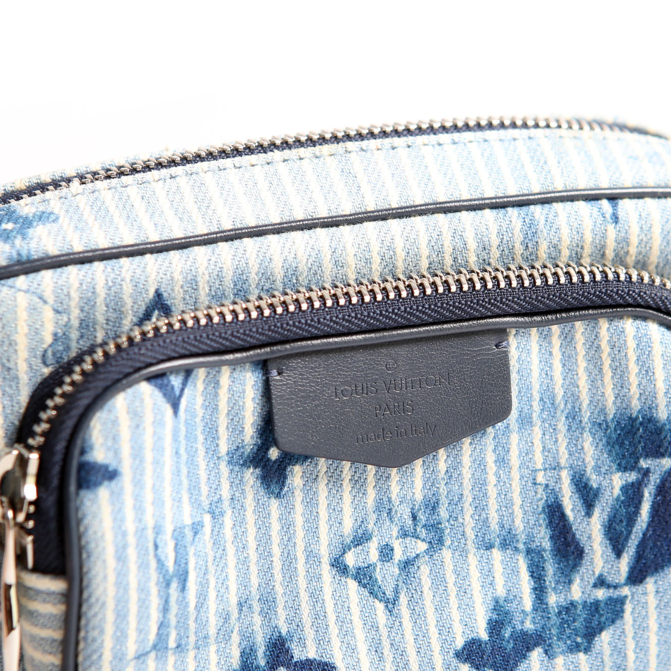 Outdoor Pouch Monogram Watercolor Hickory Denim