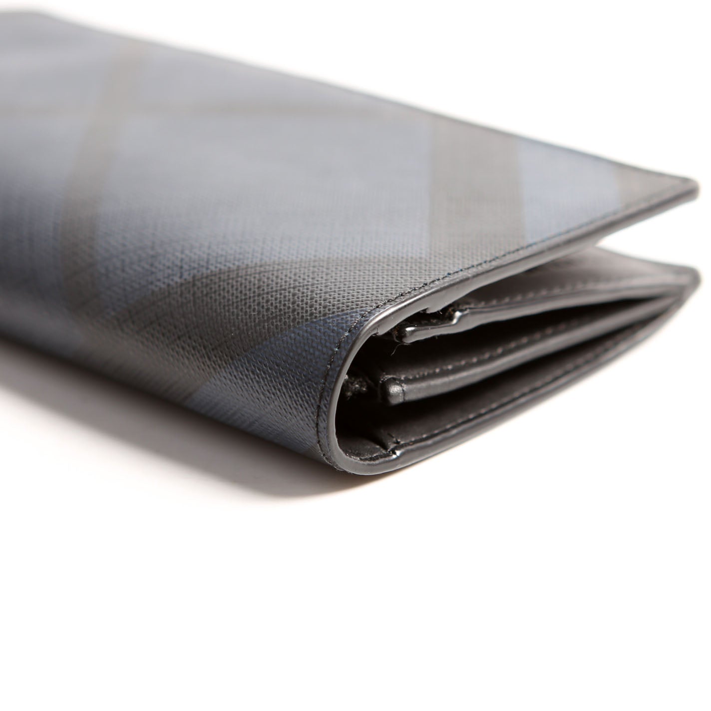 London Check Continental Wallet Black/Navy