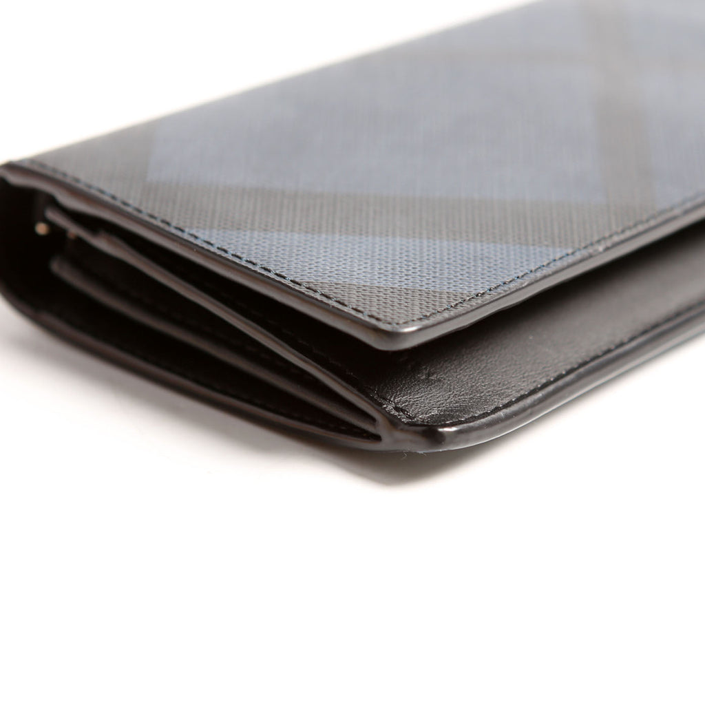 London Check Continental Wallet Black/Navy