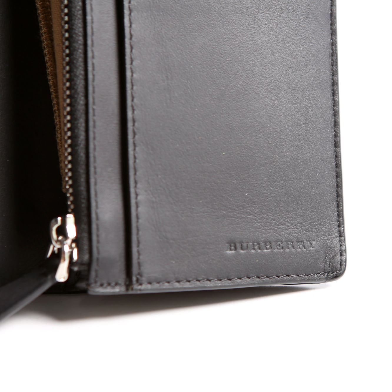 London Check Continental Wallet Black/Navy