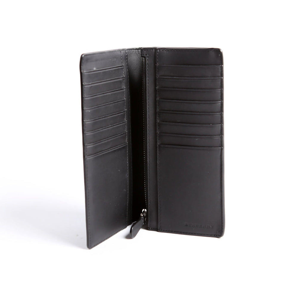 London Check Continental Wallet Black/Navy