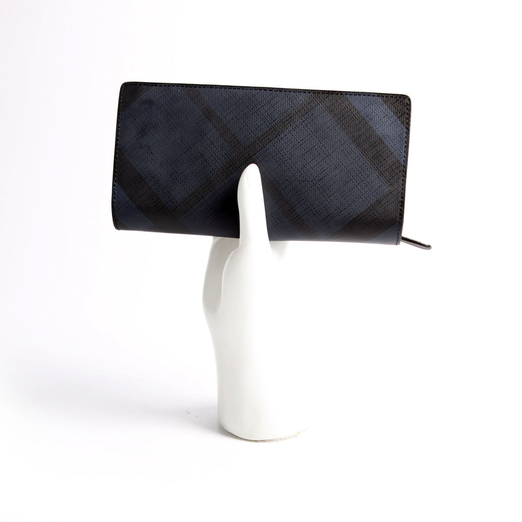 London Check Continental Wallet Black/Navy