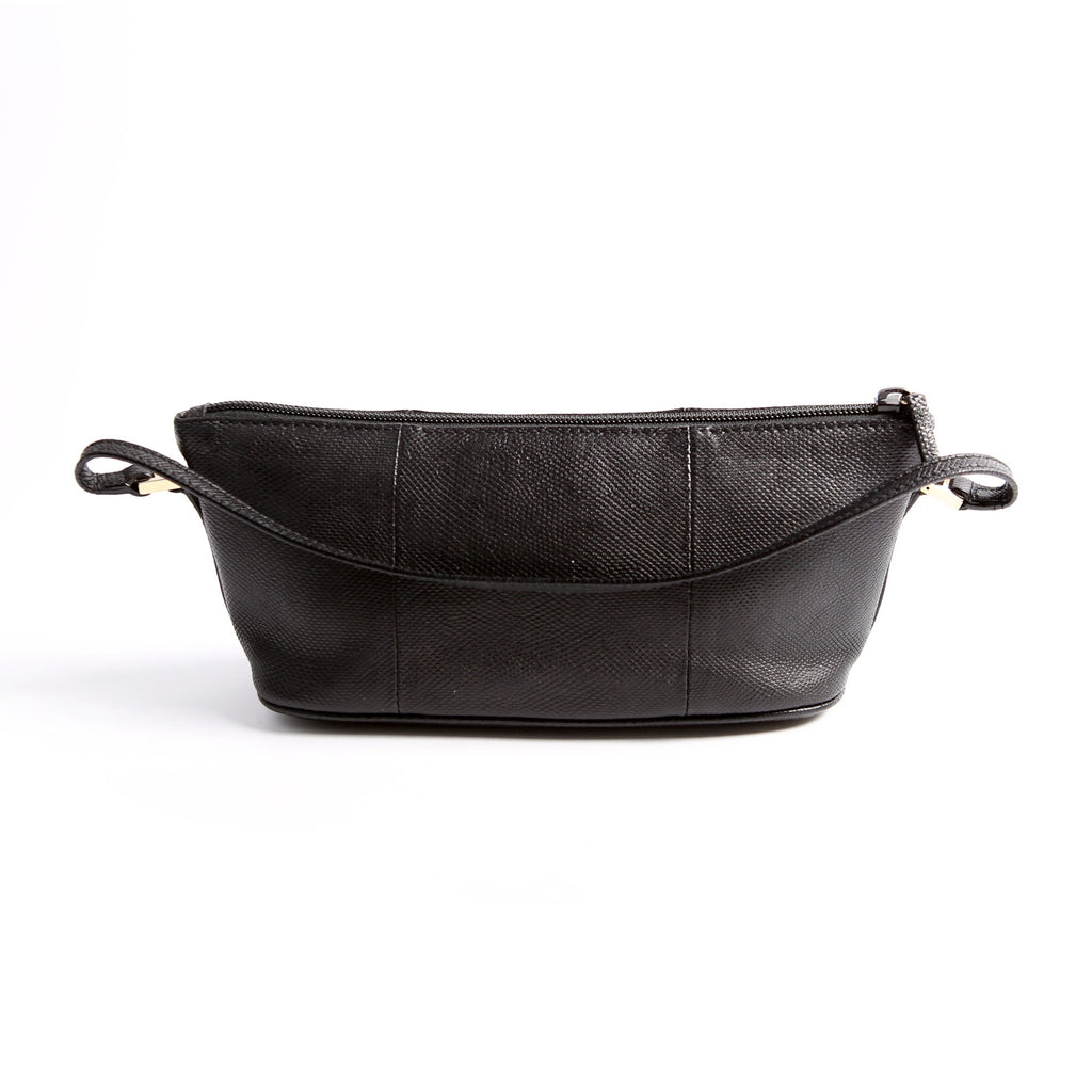 250001 Boat Pochette Lizard Embossed Calf Leather Black