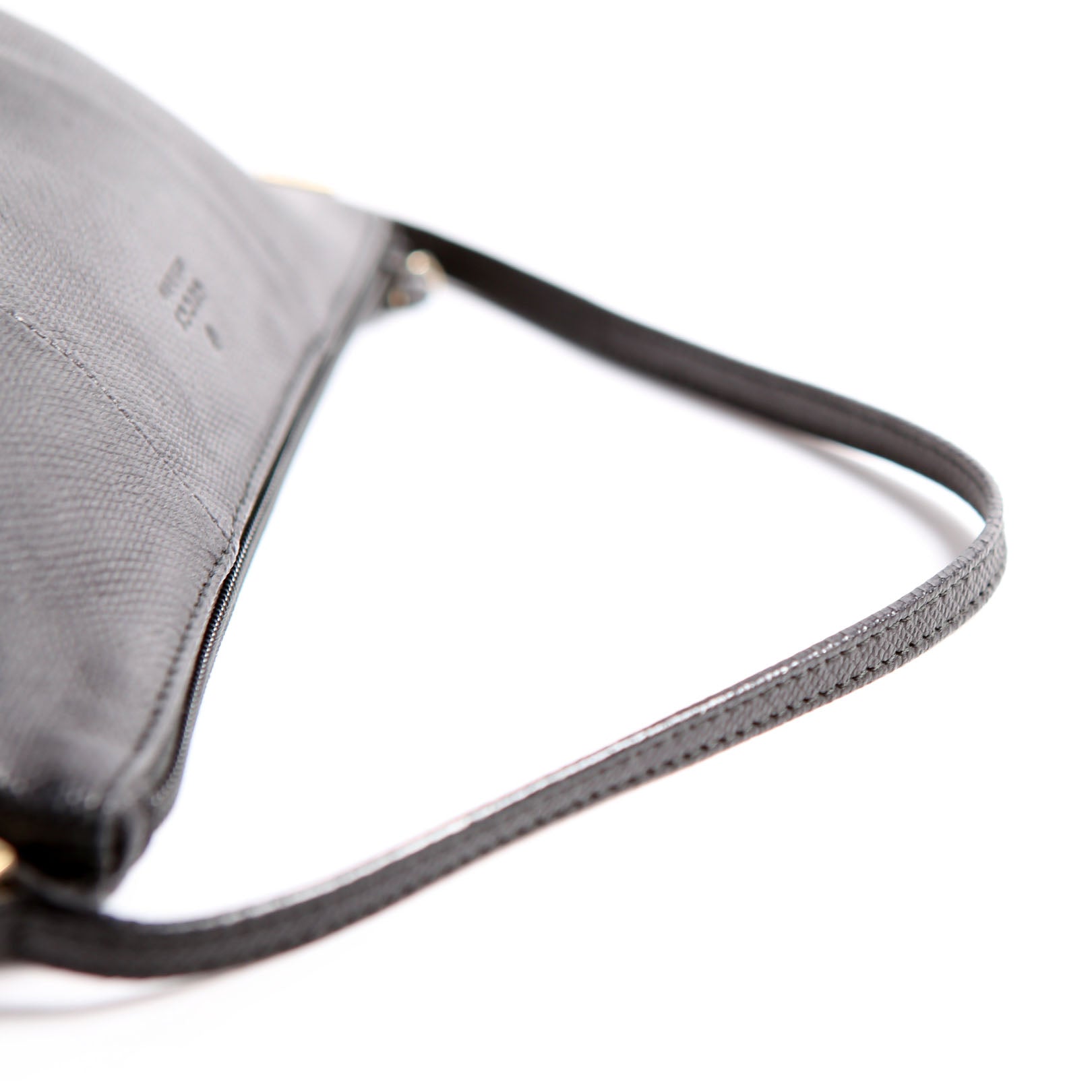 250001 Boat Pochette Lizard Embossed Calf Leather Black