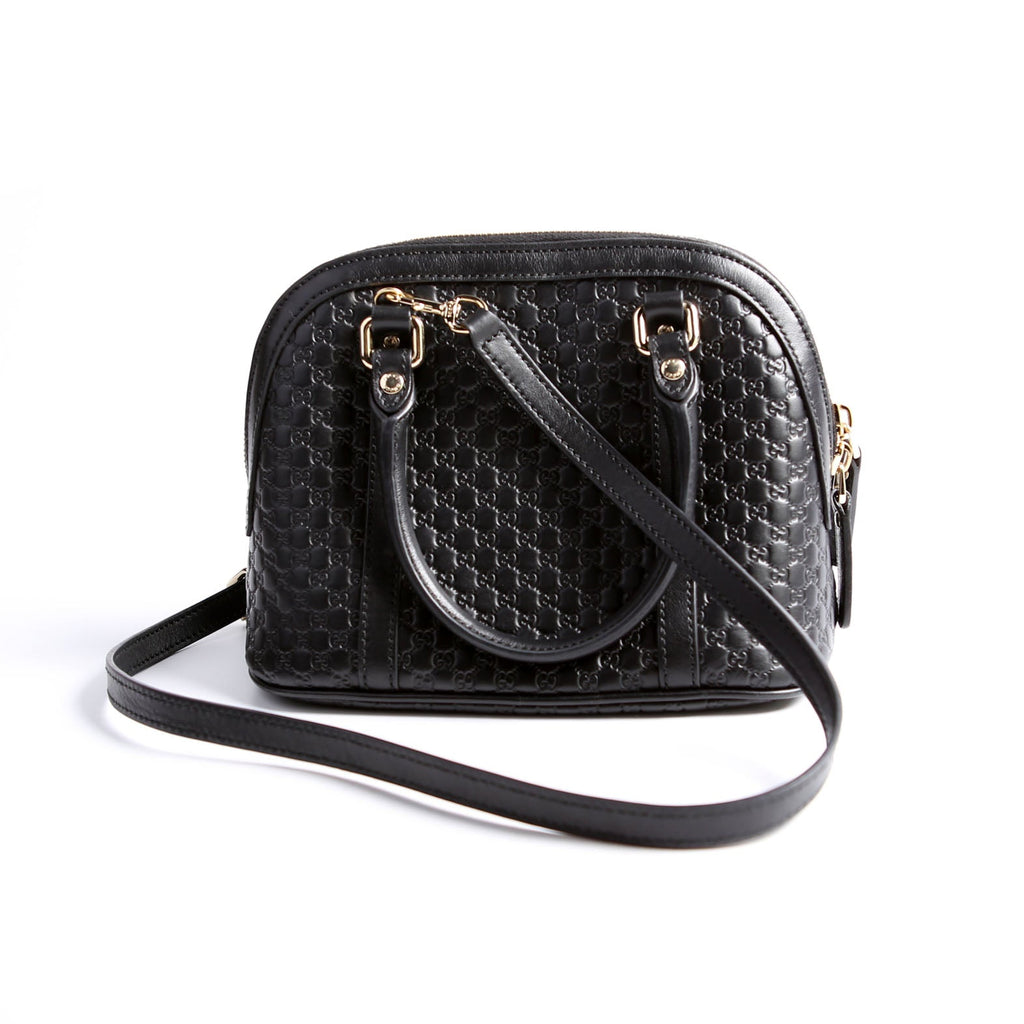 449654 Mini Dome Micro Guccissima Black