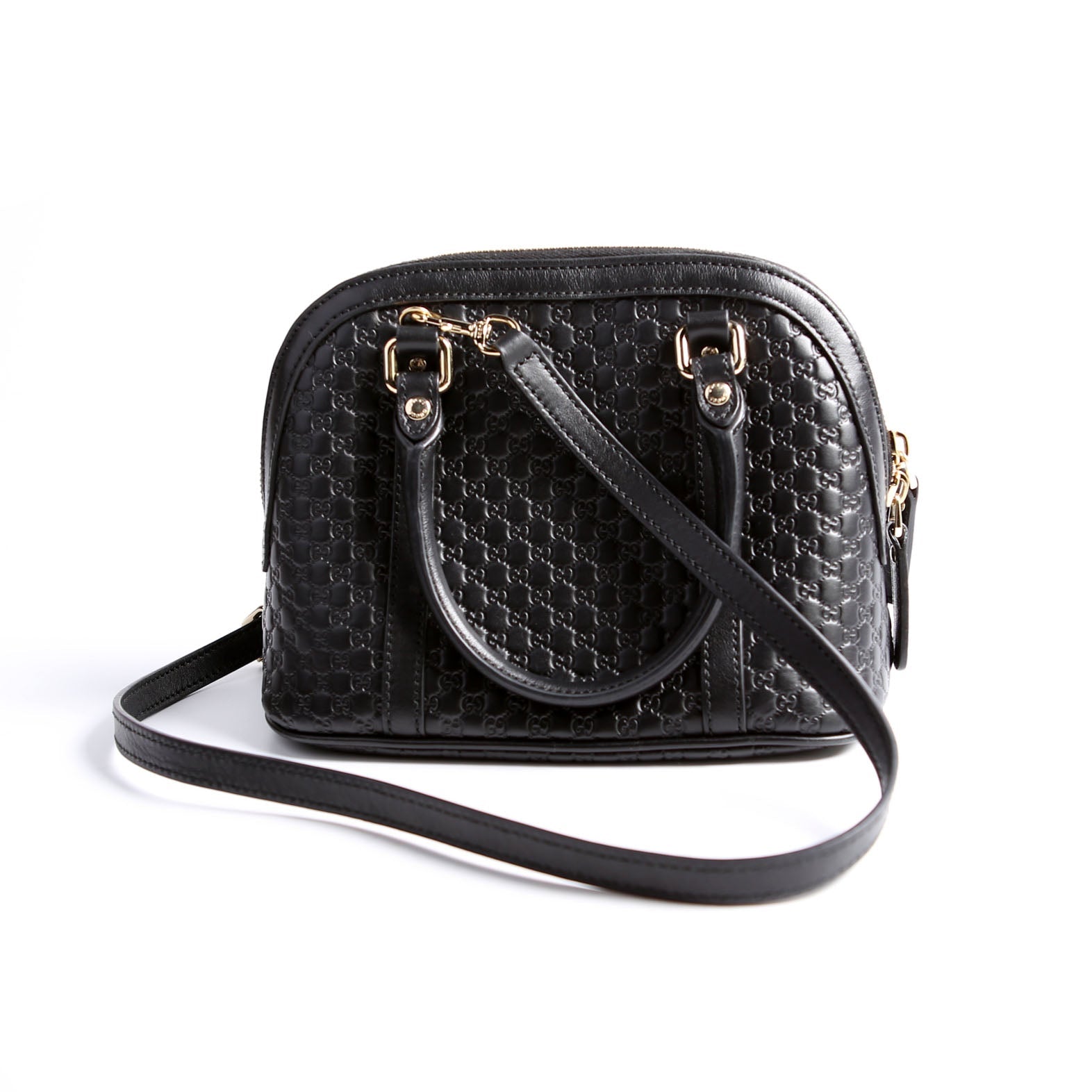449654 Mini Dome Micro Guccissima Black