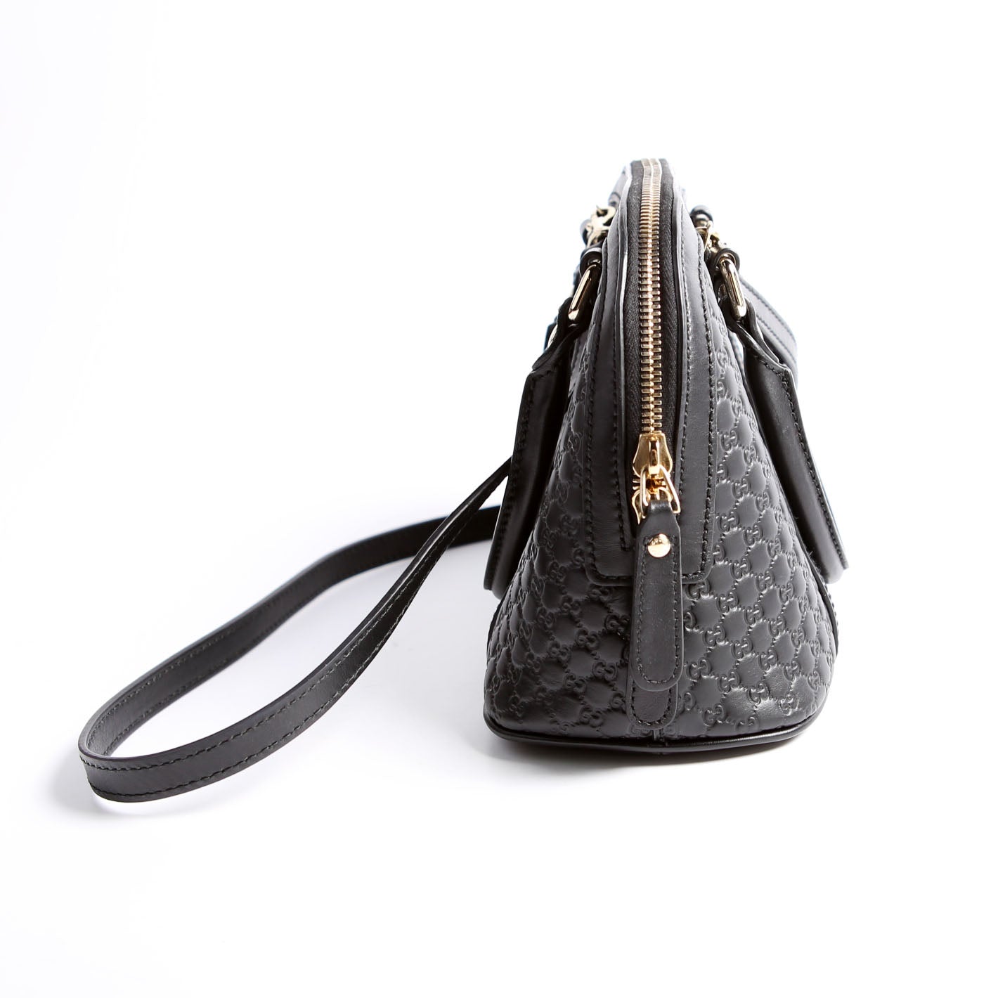 449654 Mini Dome Micro Guccissima Black