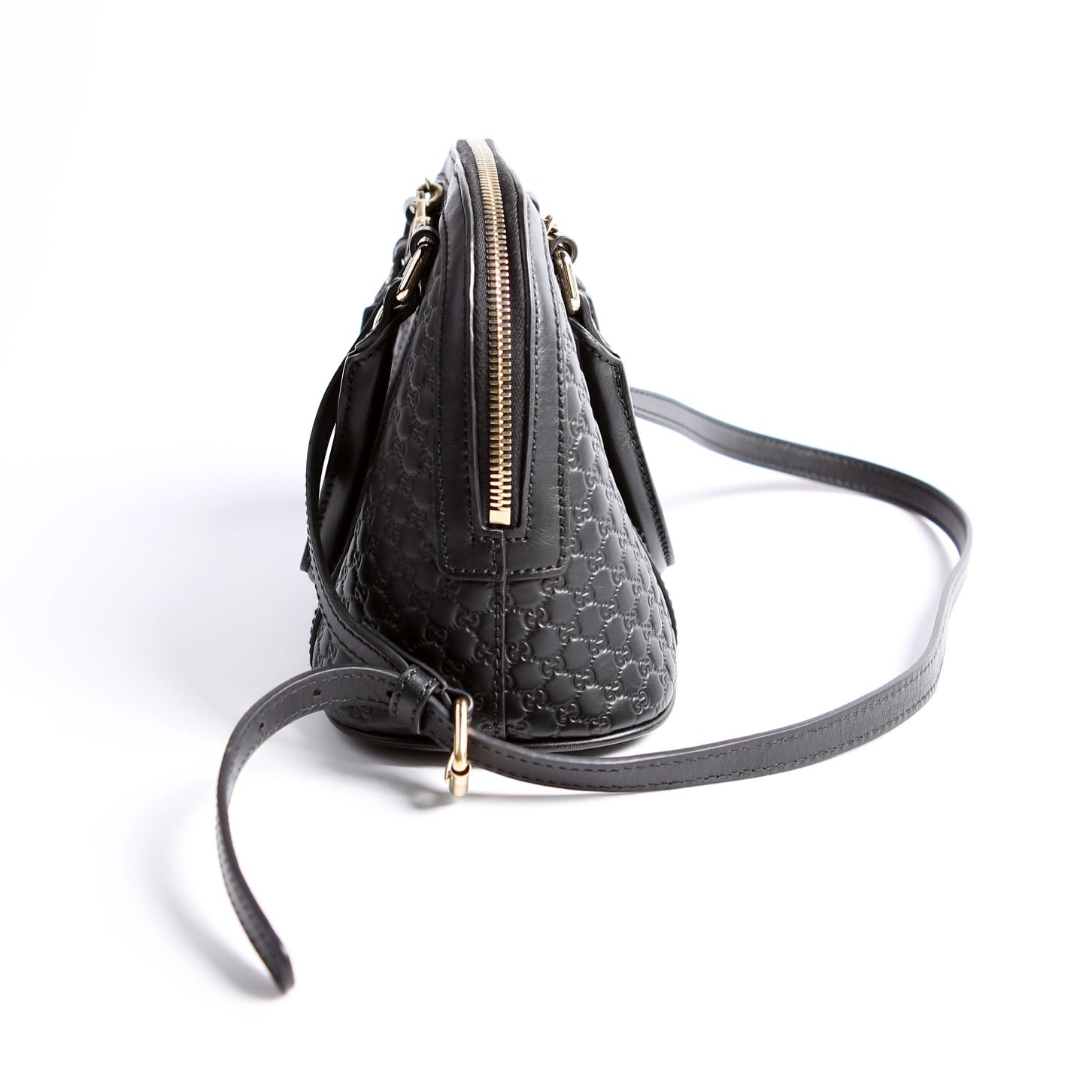 449654 Mini Dome Micro Guccissima Black
