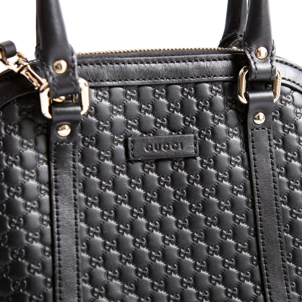 449654 Mini Dome Micro Guccissima Black