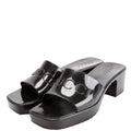 Logo Rubber Slides Size 40 Black
