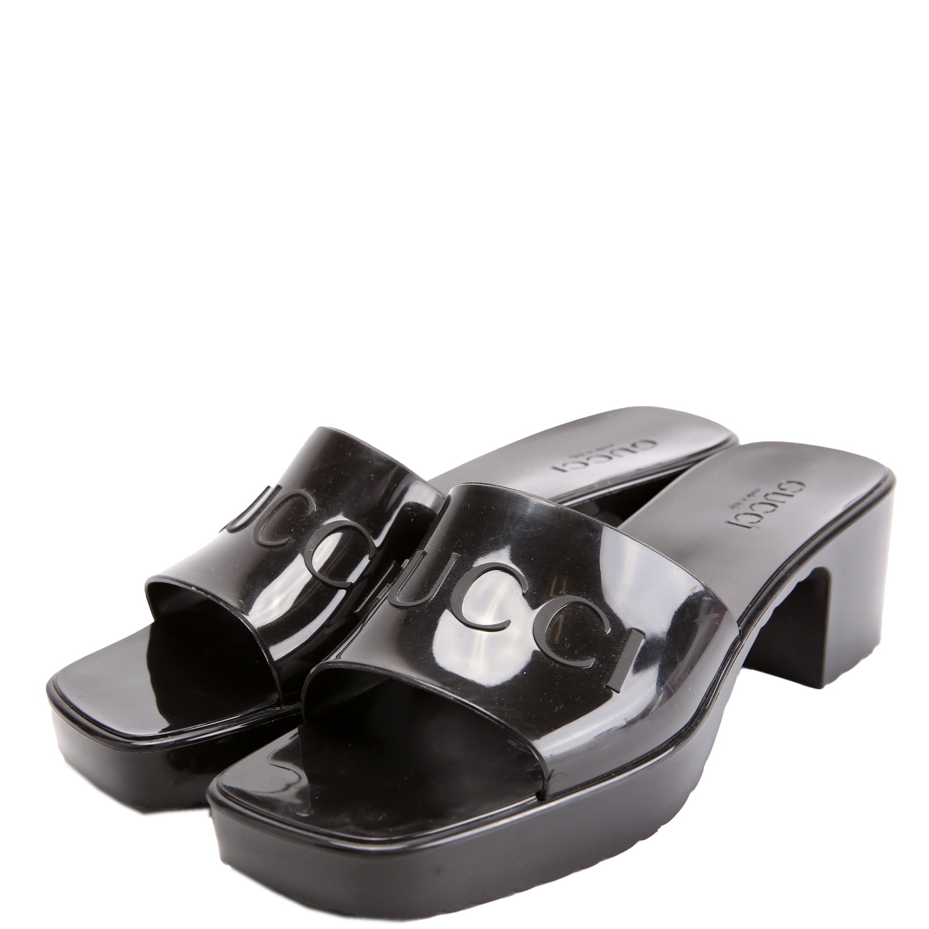 Logo Rubber Slides Size 40 Black