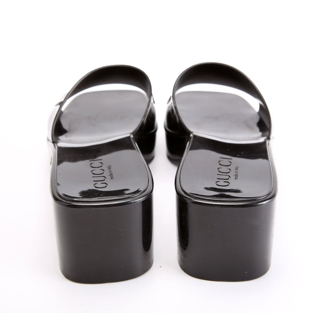 Logo Rubber Slides Size 40 Black