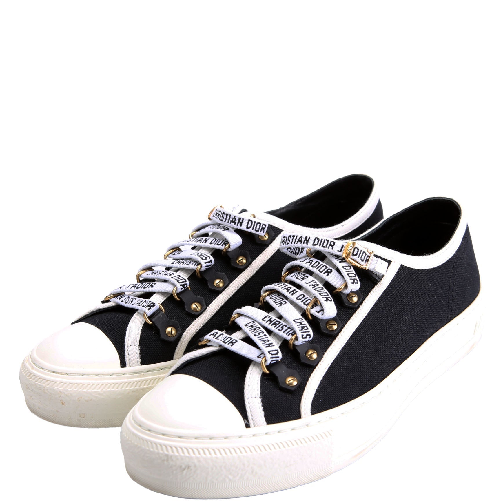 Walk'N'Dior Sneakers Size 39.5 Black/White