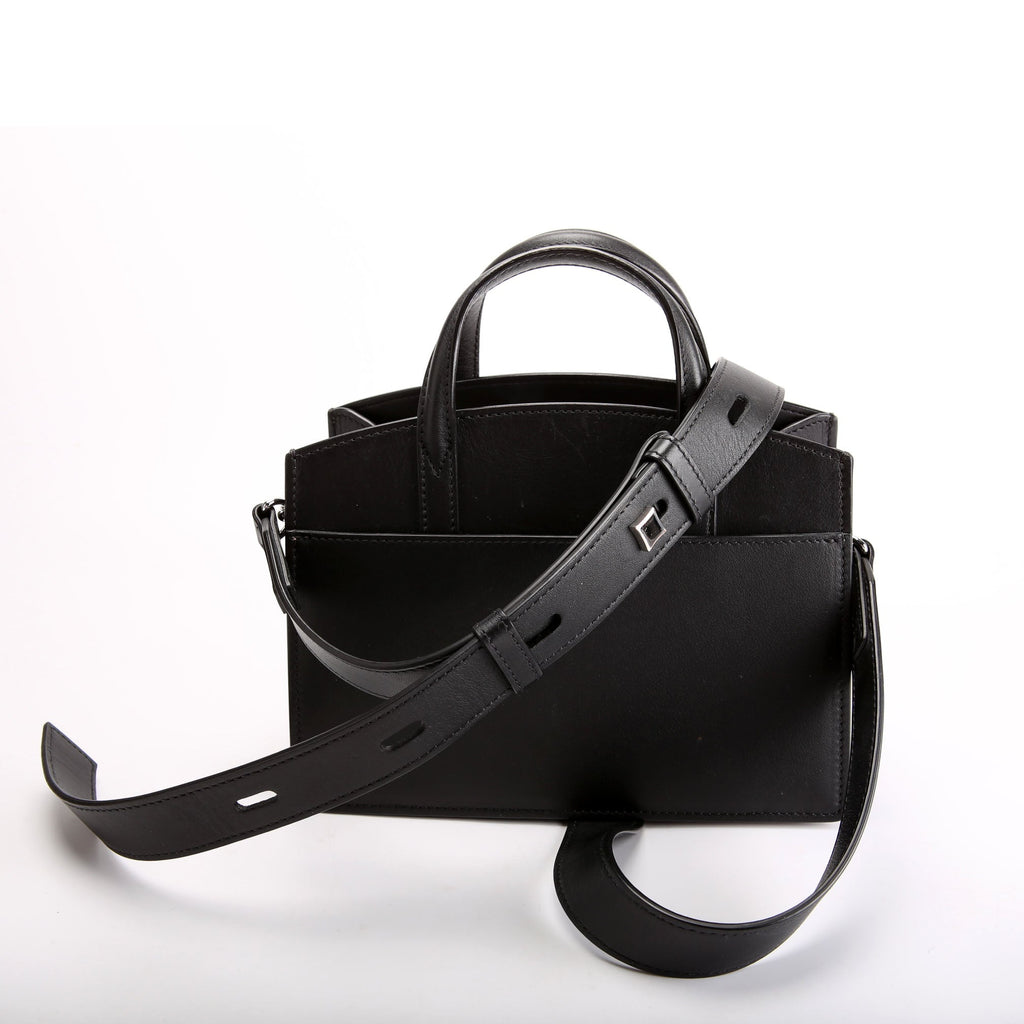 Mini Milano Tote Lux Calfskin Hair Black/Grey