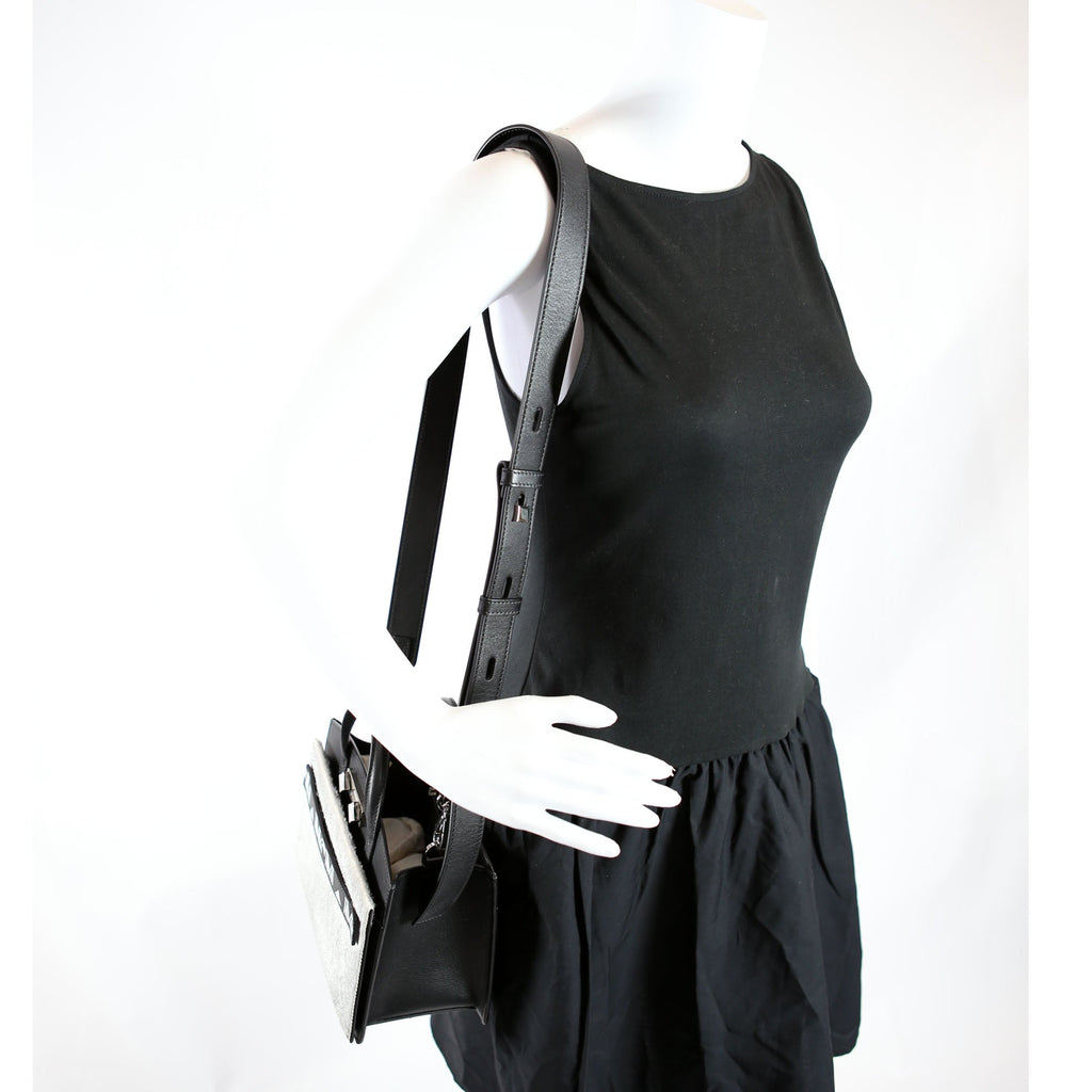 Mini Milano Tote Lux Calfskin Hair Black/Grey