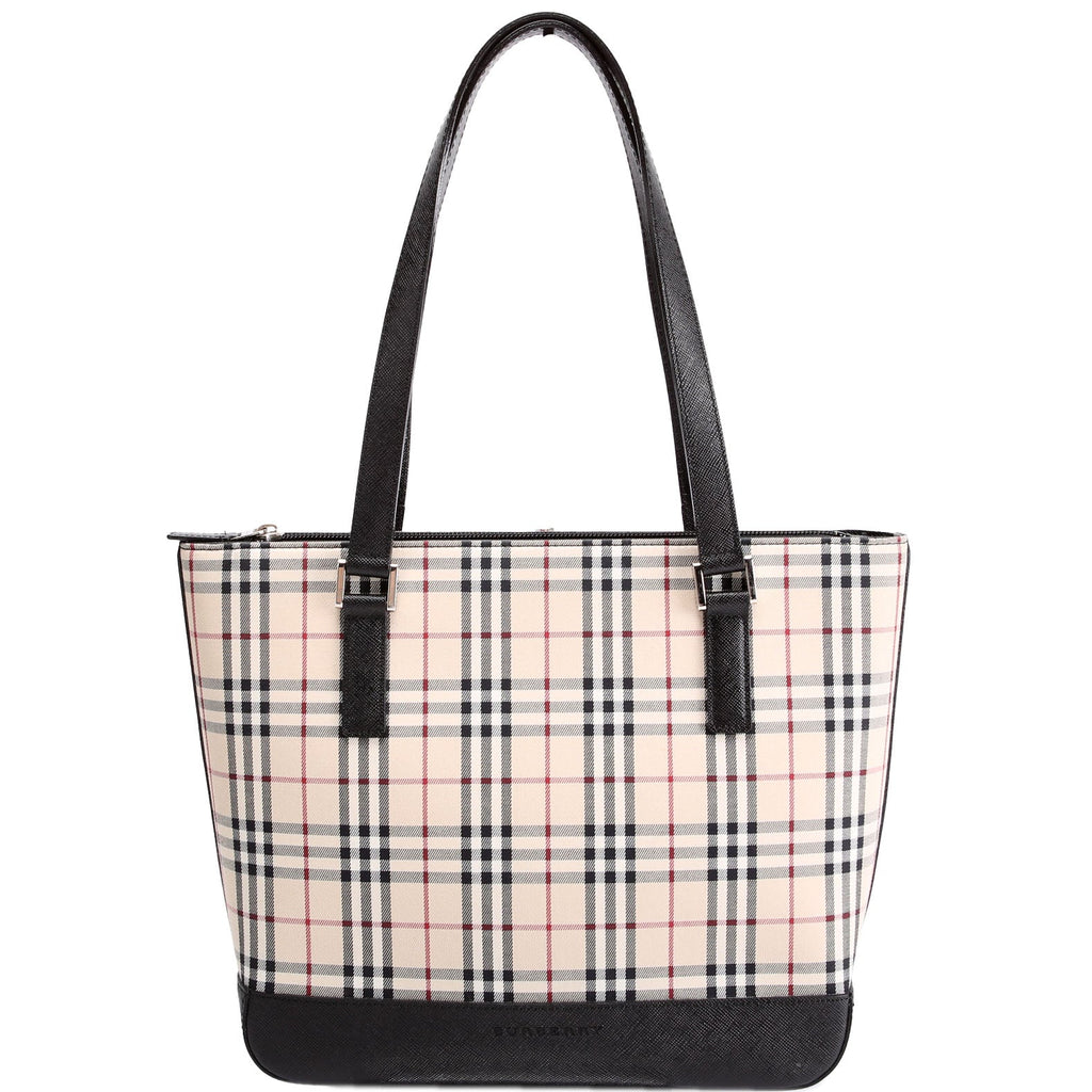 House Check Small Tote Multi/Black