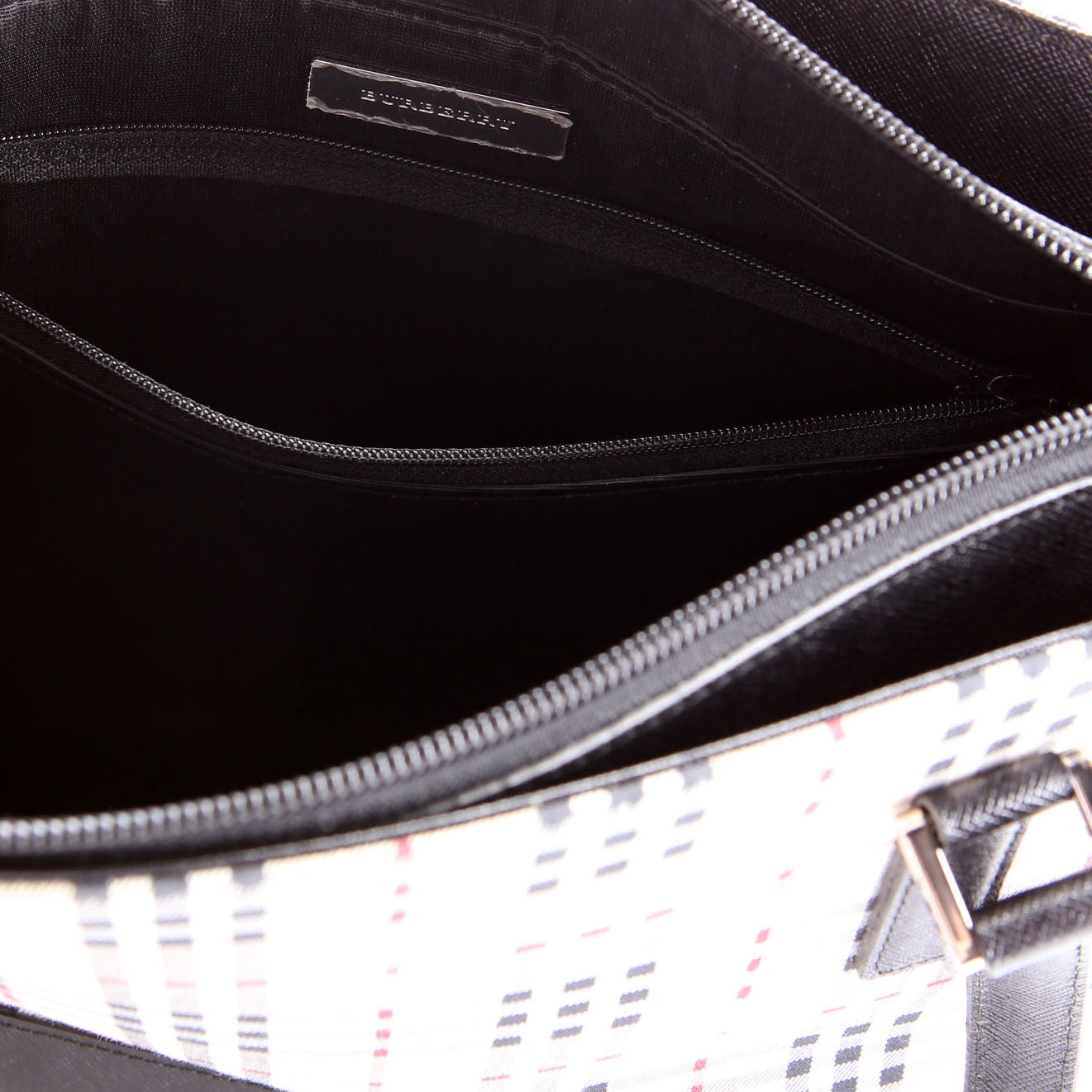 House Check Small Tote Multi/Black
