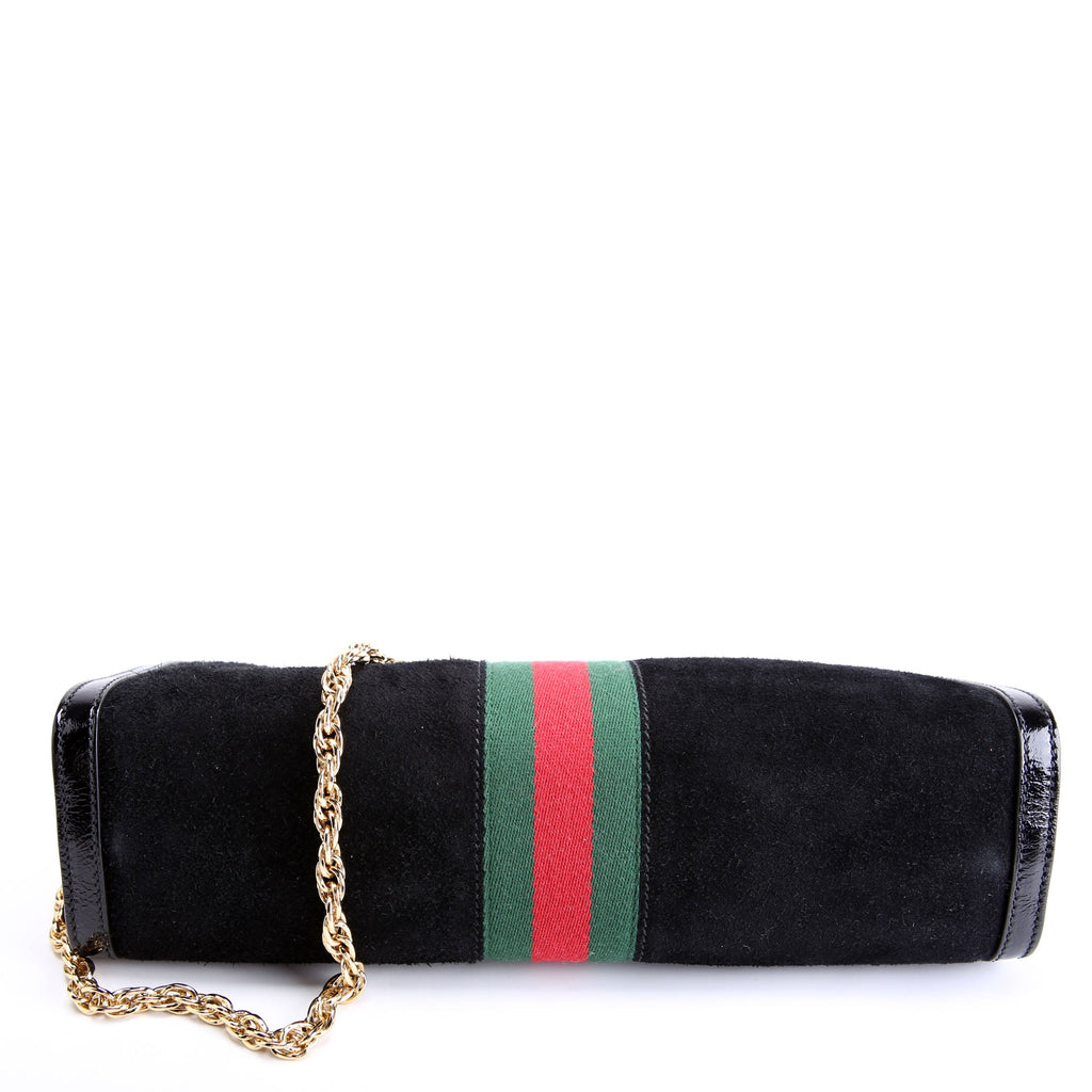 503876 Ophidia Suede Shoulder Web Medium Black/Green/Red