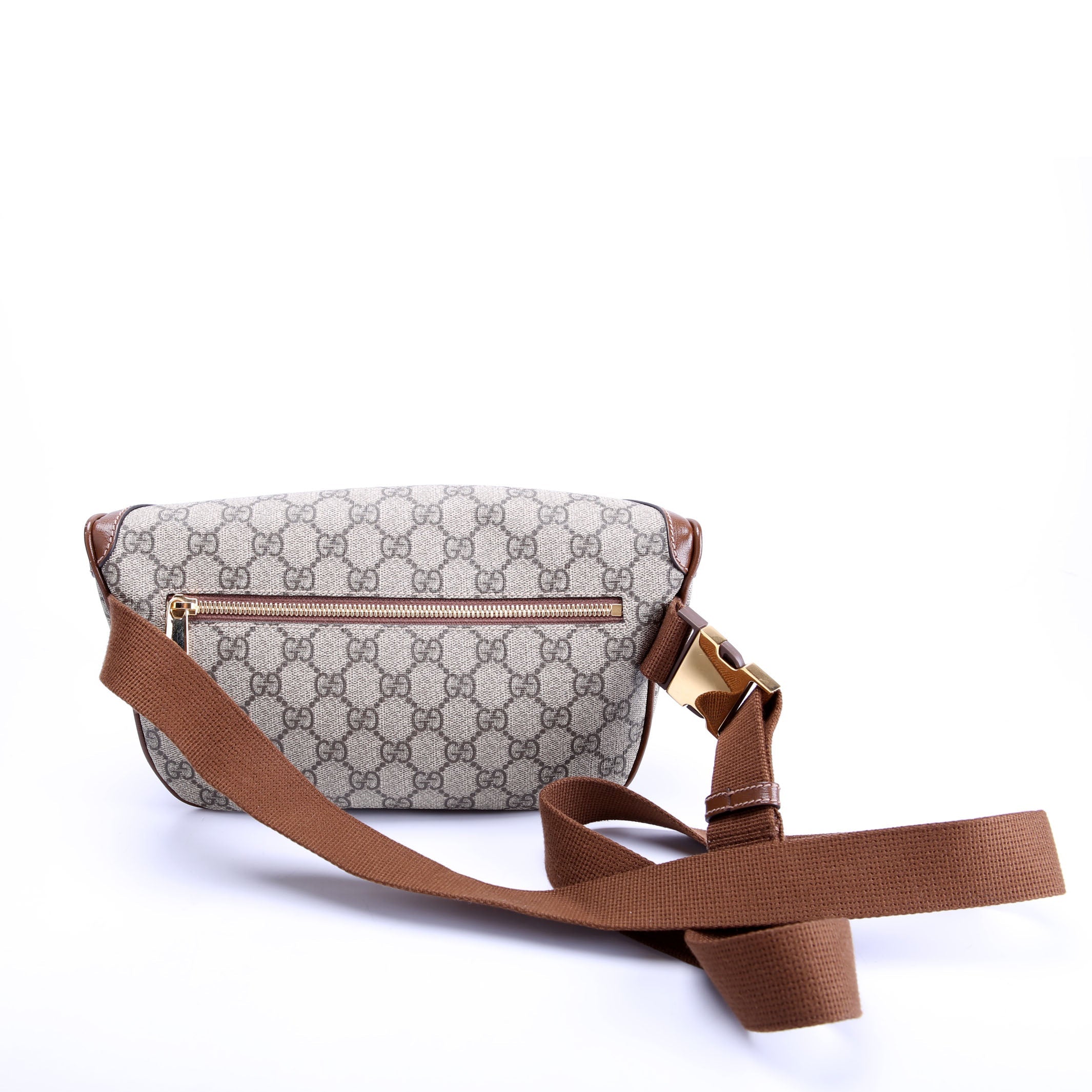 733240 GG Supreme Interlocking large Belt Bag Brown/Beige