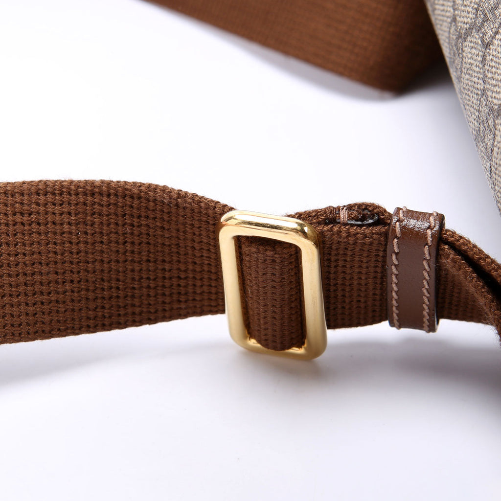 733240 GG Supreme Interlocking large Belt Bag Brown/Beige