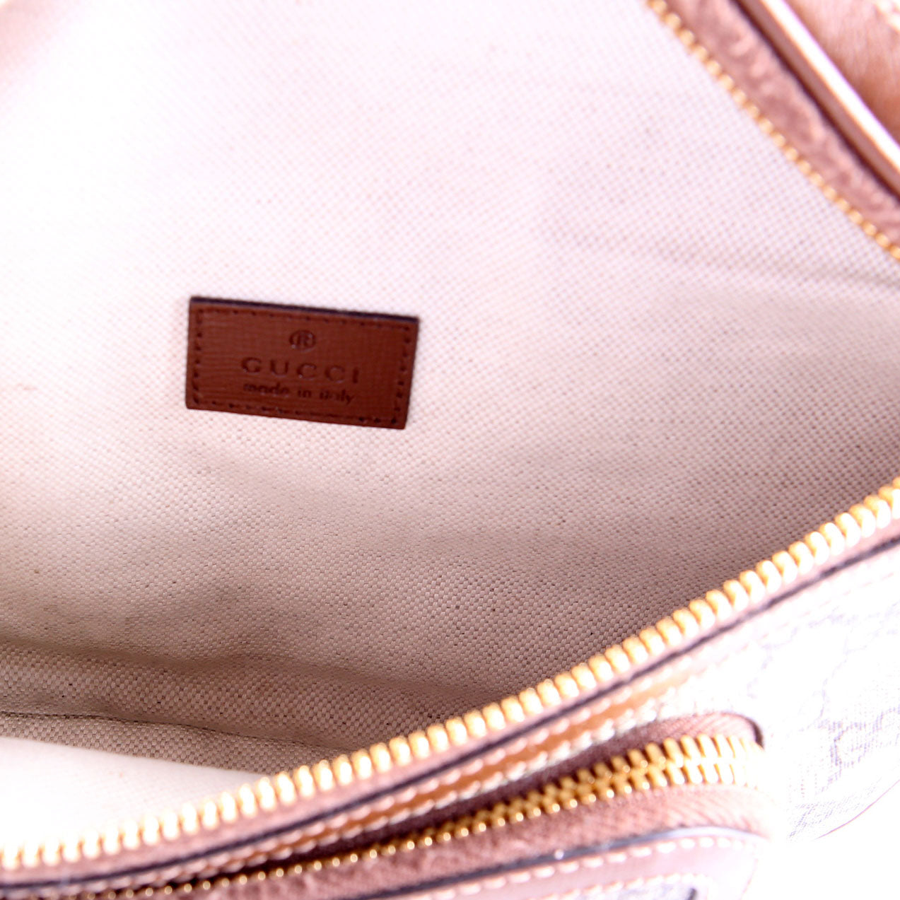 733240 GG Supreme Interlocking large Belt Bag Brown/Beige