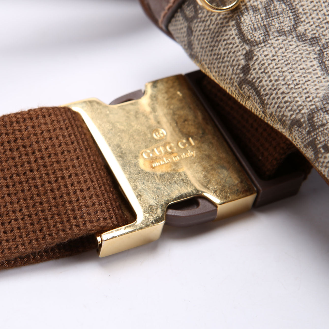 733240 GG Supreme Interlocking large Belt Bag Brown/Beige
