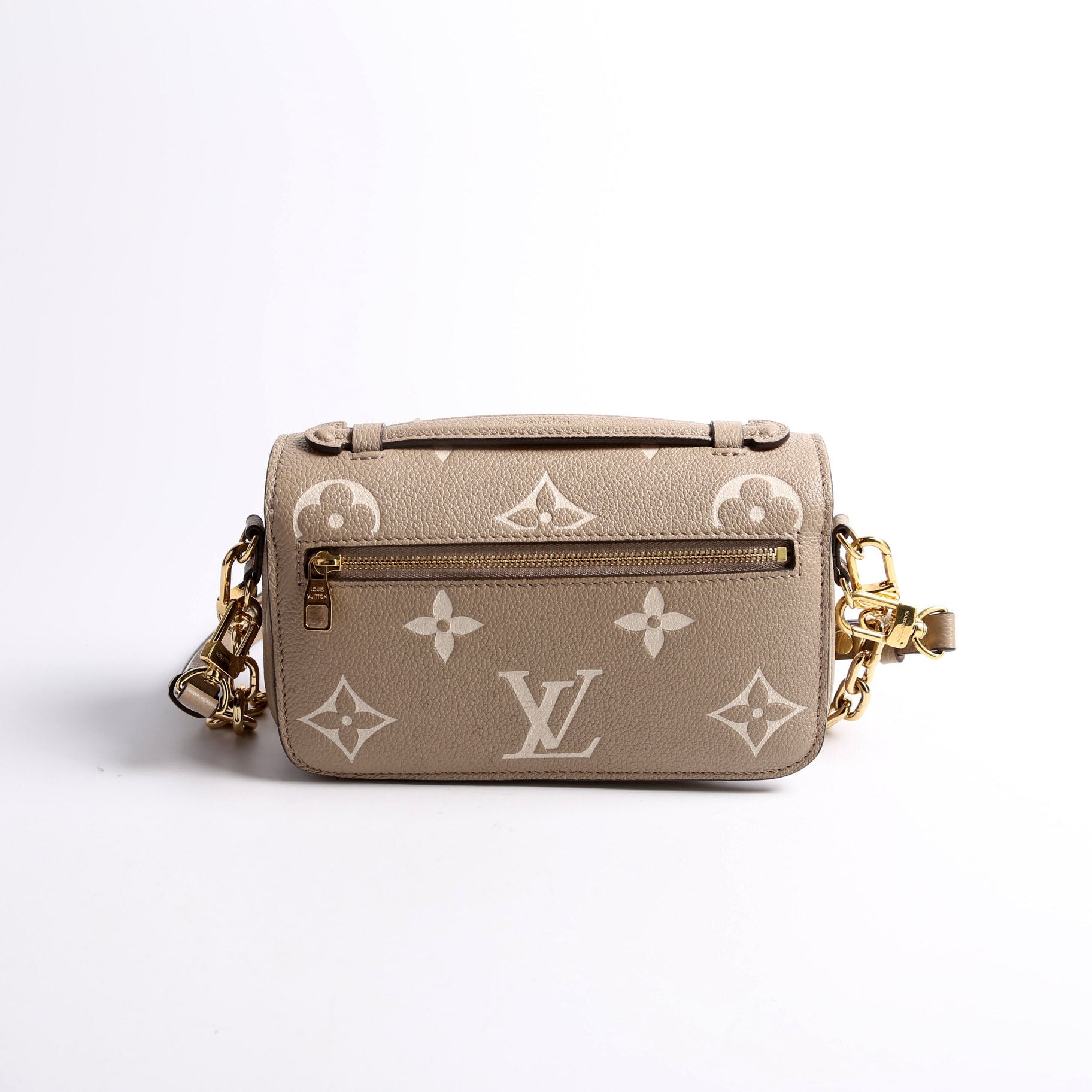 Pochette Metis East West Bicolor Empreinte Turtle Dove