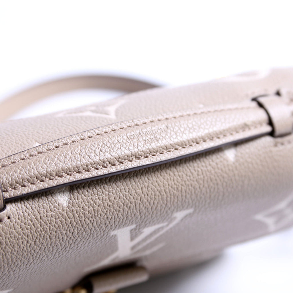 Pochette Metis East West Bicolor Empreinte Turtle Dove