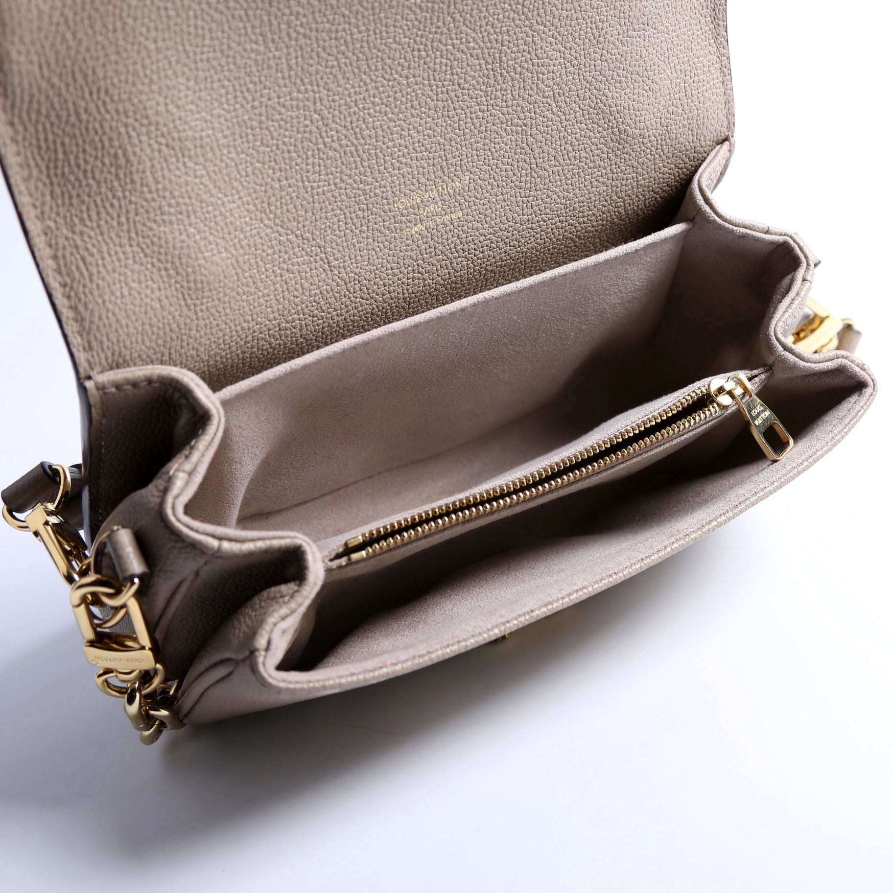 Pochette Metis East West Bicolor Empreinte Turtle Dove