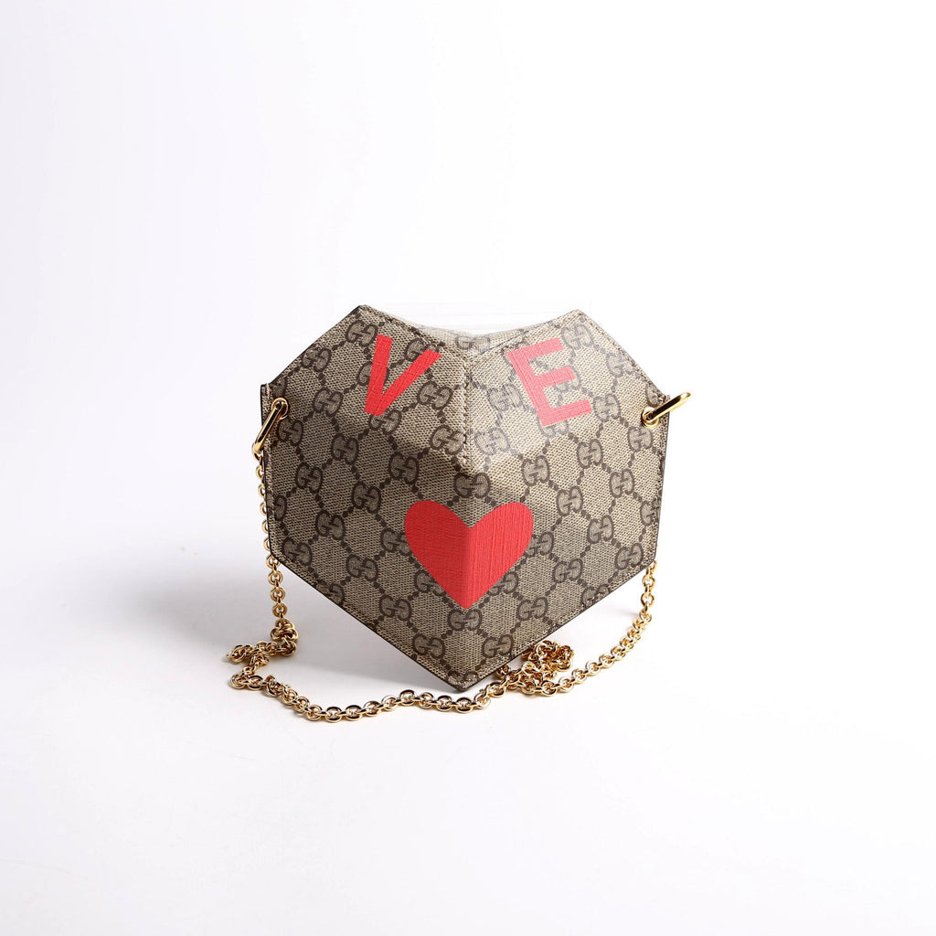 GG Supreme Love Heart Mini Padlock Chain
