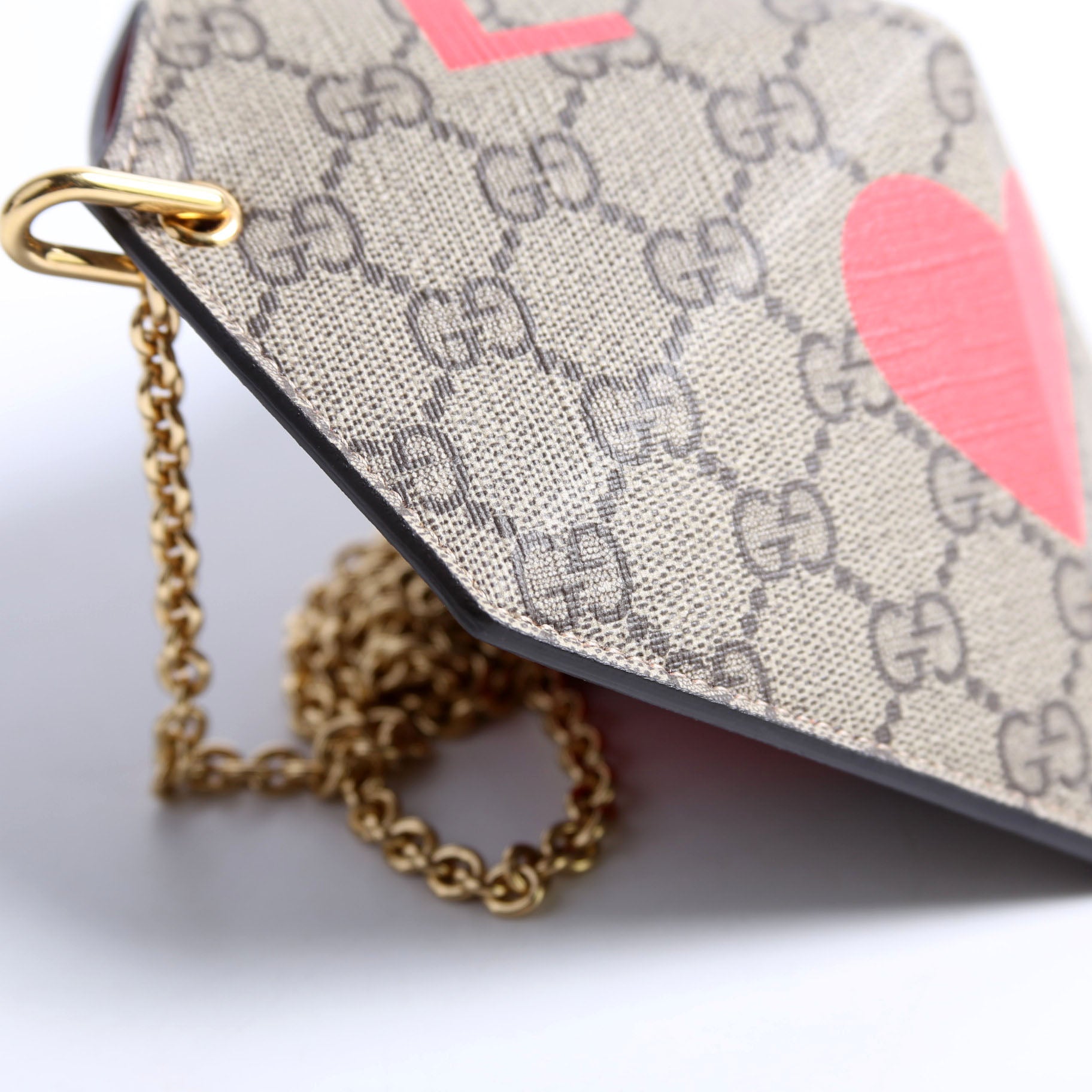 GG Supreme Love Heart Mini Padlock Chain