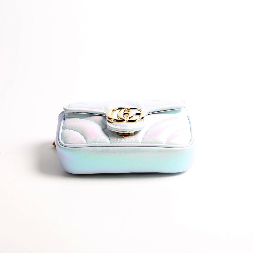476433 Marmont Iridescent Leather Super Mini Flap