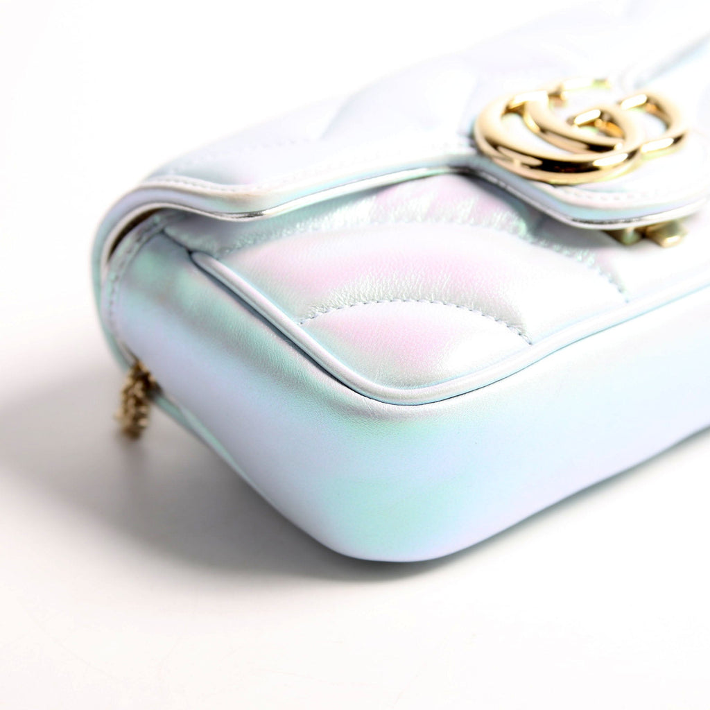 476433 Marmont Iridescent Leather Super Mini Flap
