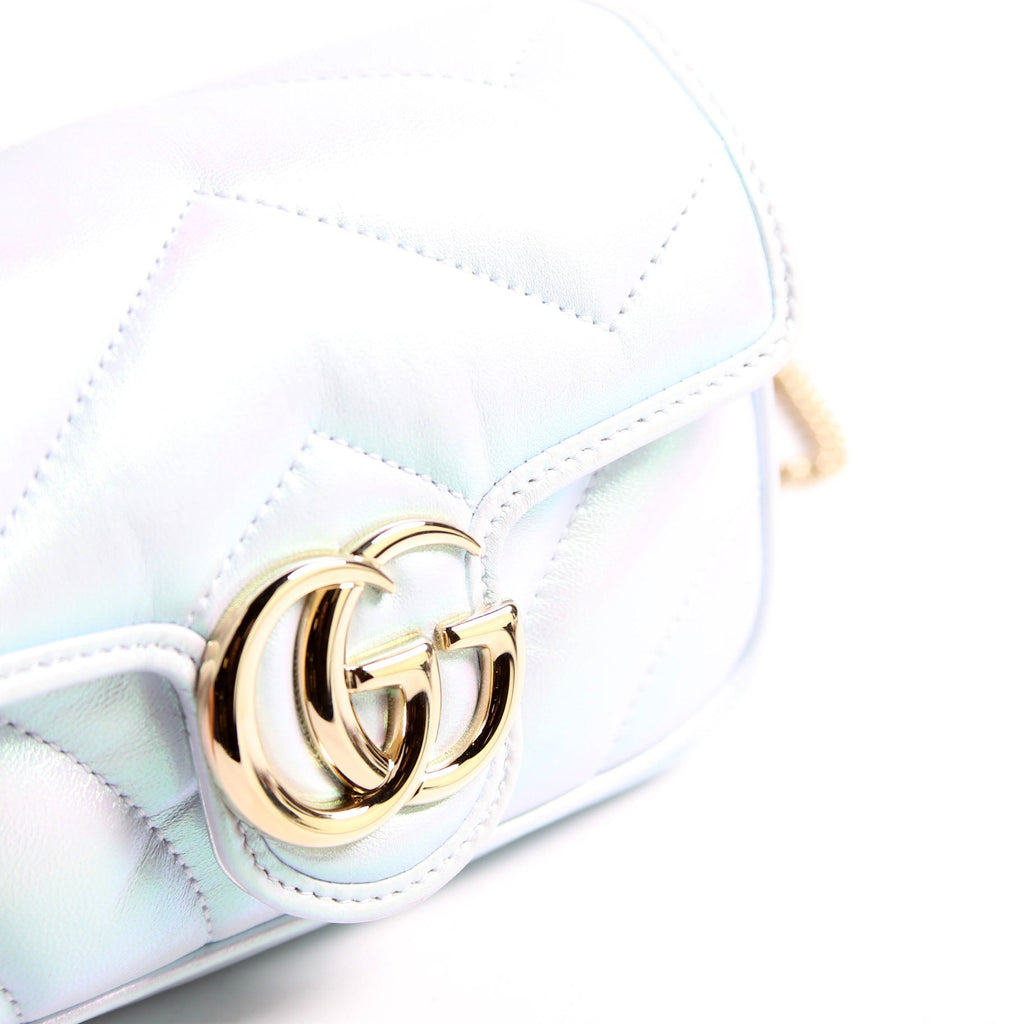 476433 Marmont Iridescent Leather Super Mini Flap