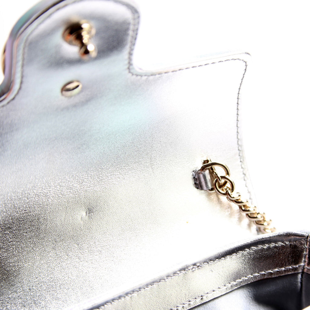 476433 Marmont Iridescent Leather Super Mini Flap