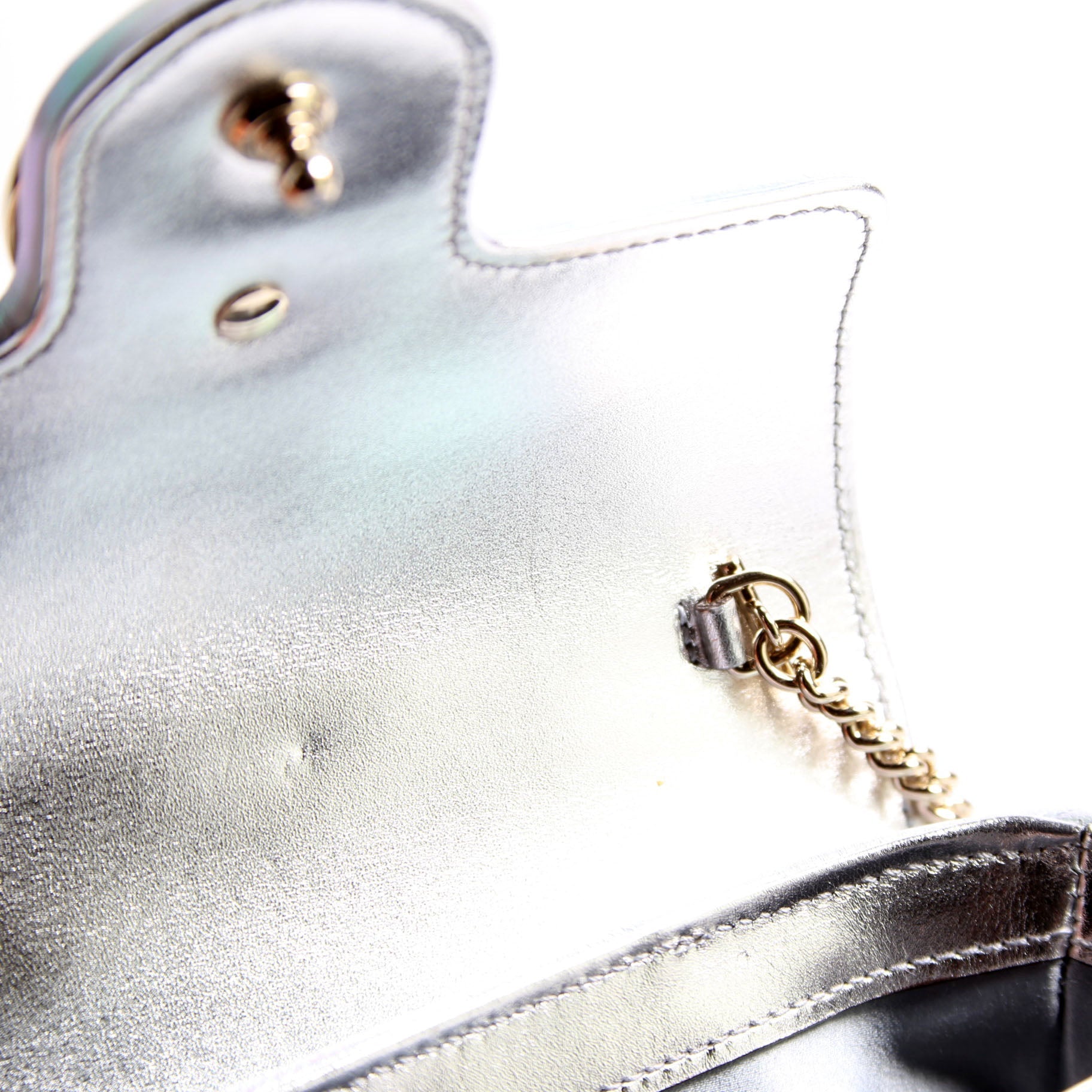 476433 Marmont Iridescent Leather Super Mini Flap