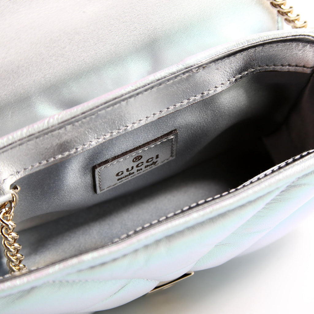 476433 Marmont Iridescent Leather Super Mini Flap