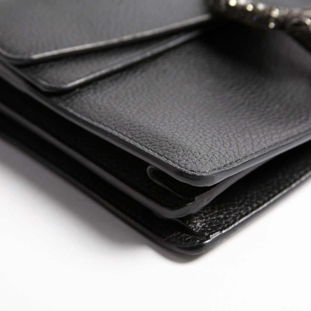 Gucci 400249 Dionysus Leather Shoulder Small Black