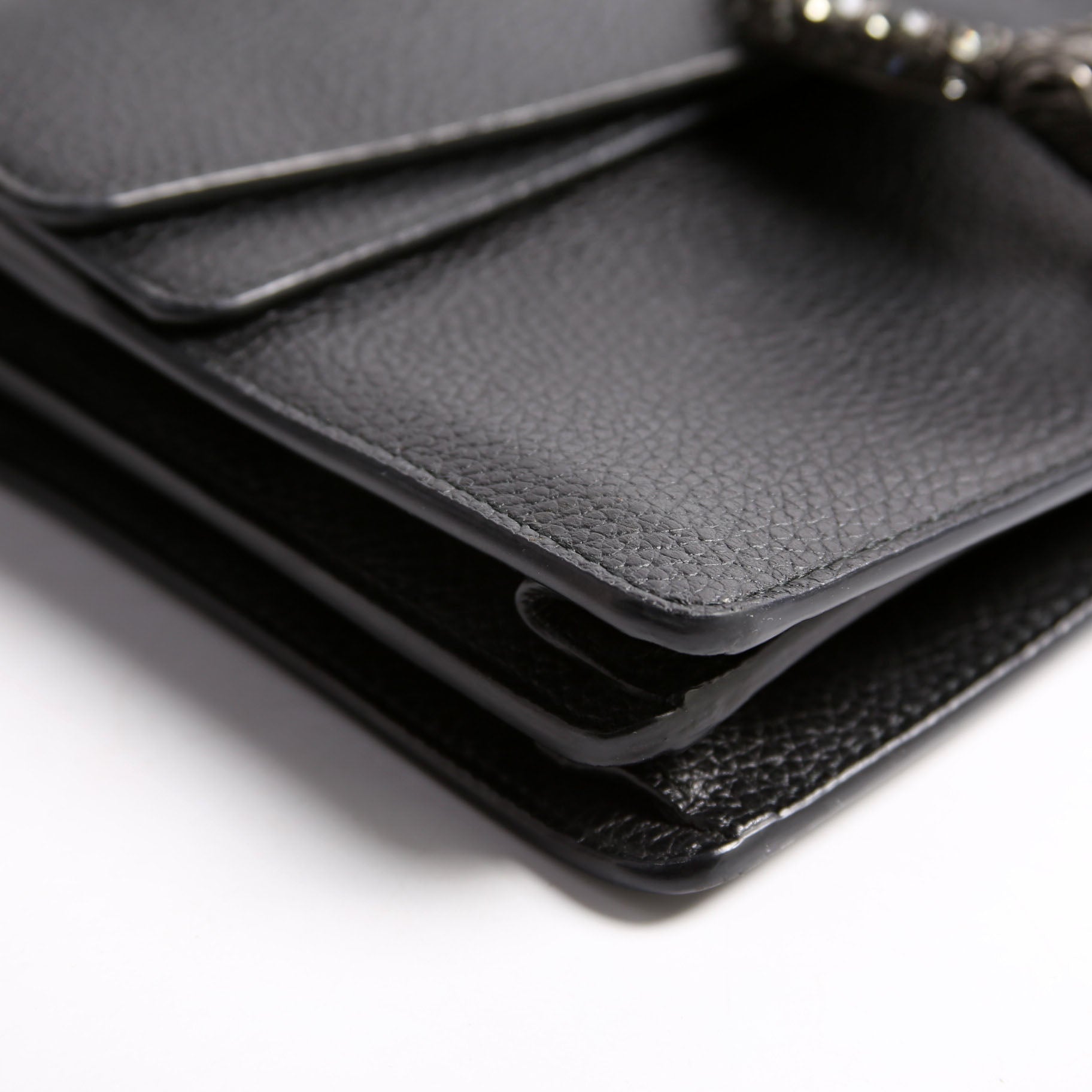 Gucci 400249 Dionysus Leather Shoulder Small Black
