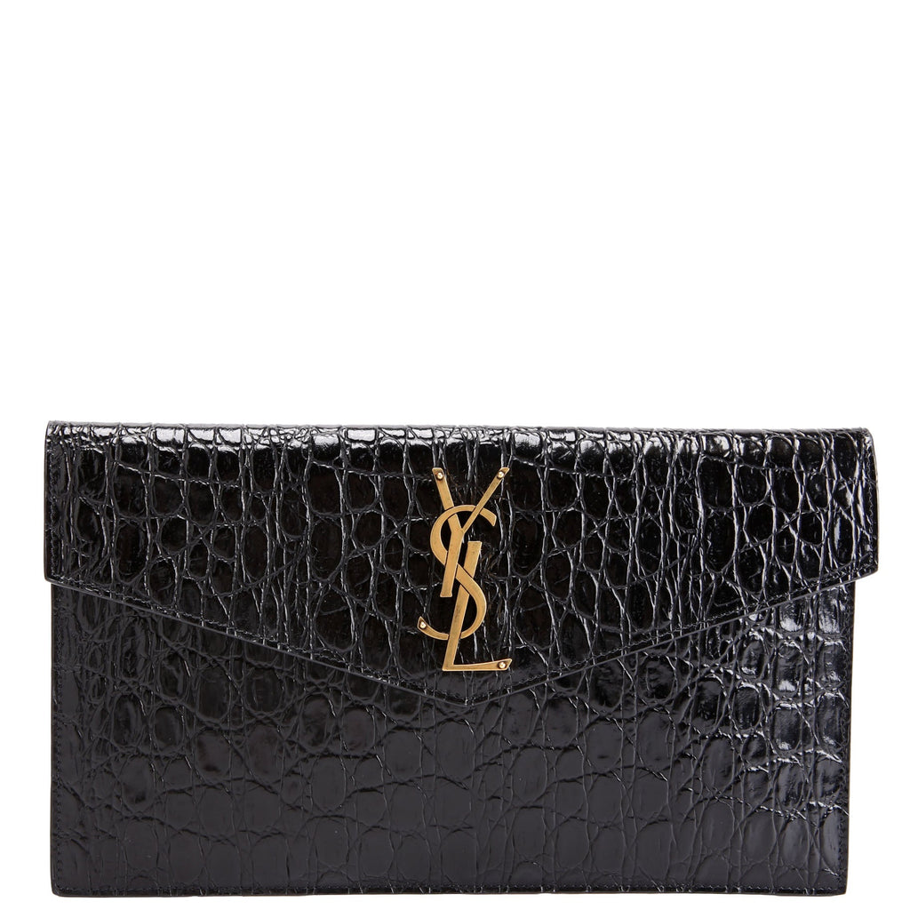 Uptown Pouch Crocodile Embossed 565739 Black