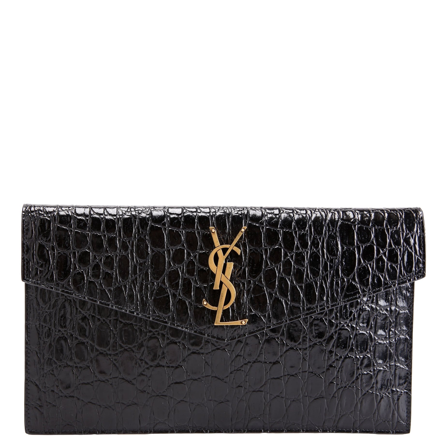 Uptown Pouch Crocodile Embossed 565739 Black
